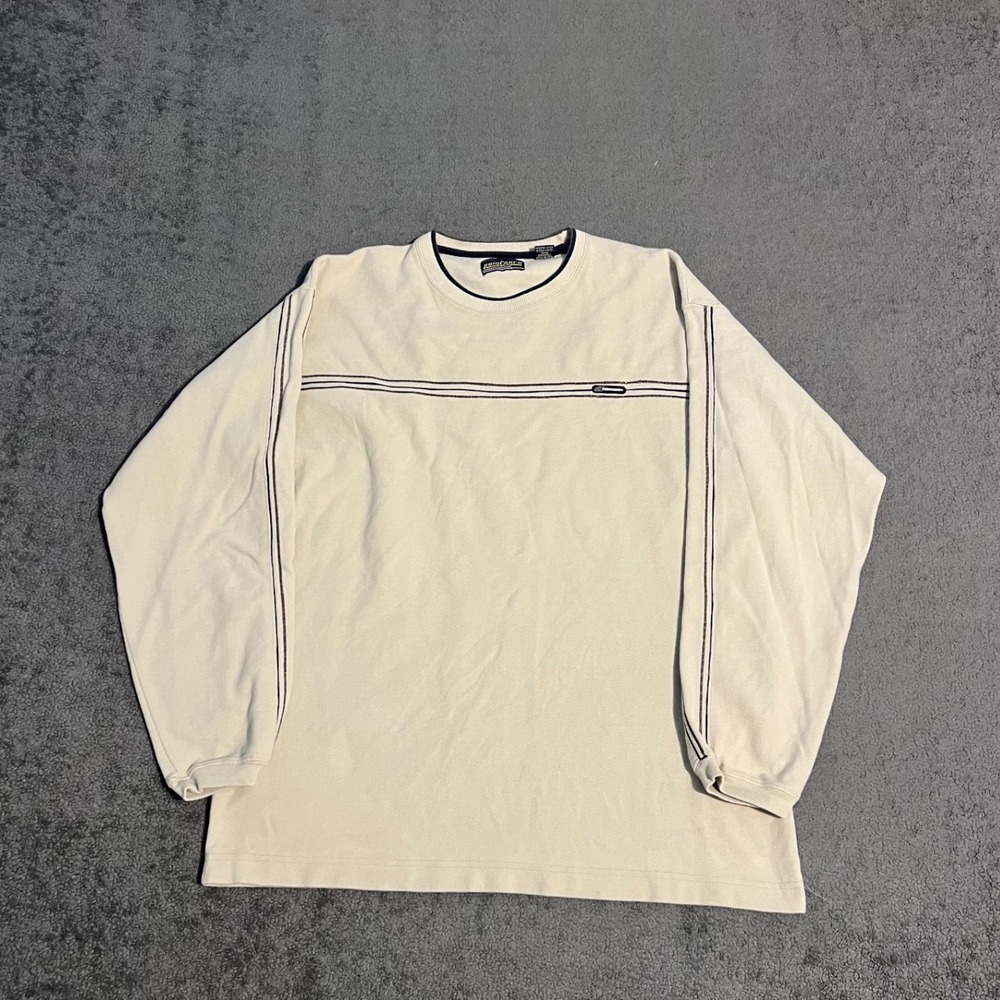 Vintage Y2K Point Zero Mens XL Waffle Knit Long Sleeve Sweatshirt Grunge Skater